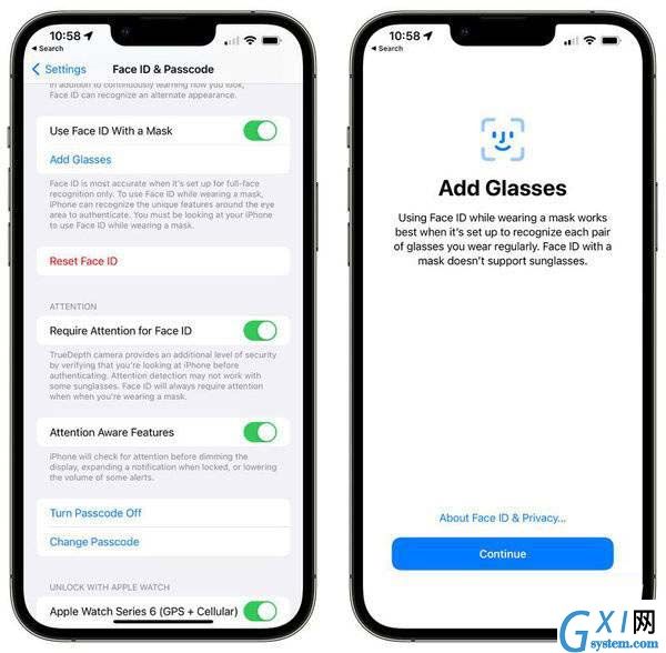 iOS15.4在哪里设置口罩解锁？iOS15.4口罩解锁设置教程截图