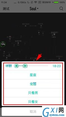 Soul APP更换配对条件的操作流程截图