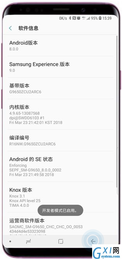 在三星a9star中设置开发者模式的方法教程截图