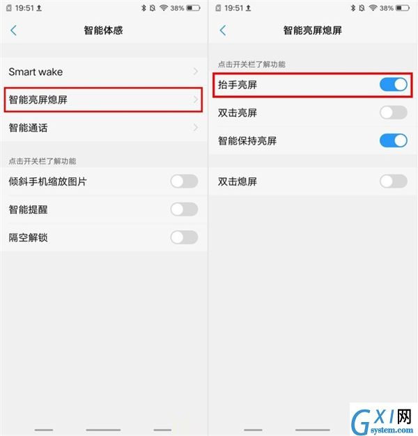 在vivoz1i中开启抬手亮屏的具体方法截图