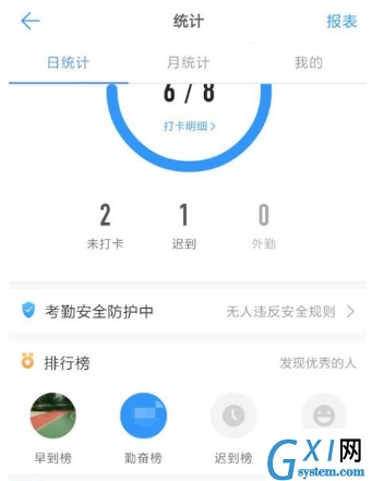 在钉钉里查看平均工作时长的教程截图