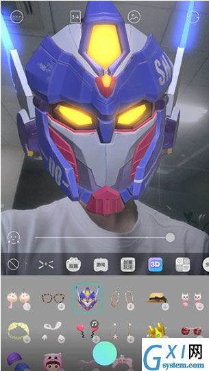 抖音APP使用变形金刚头盔特效的详细操作截图