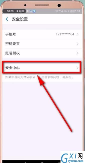 支付宝账号进行挂失的具体操作截图