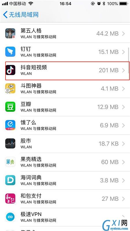 在iphone中设置禁用app流量的具体操作步骤截图