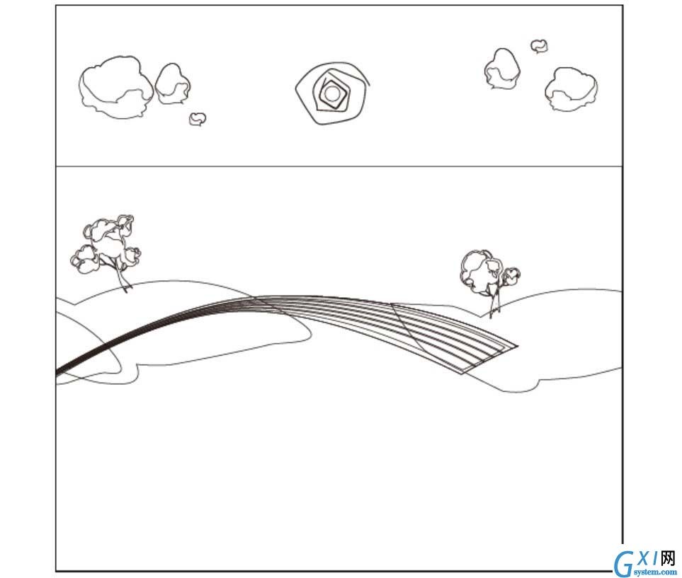 使用ai绘制出卡通版乡村插画图的图文教程截图