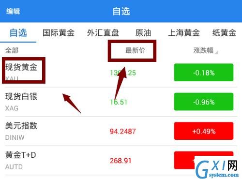 第一黄金网中查询实时价格的介绍步骤截图