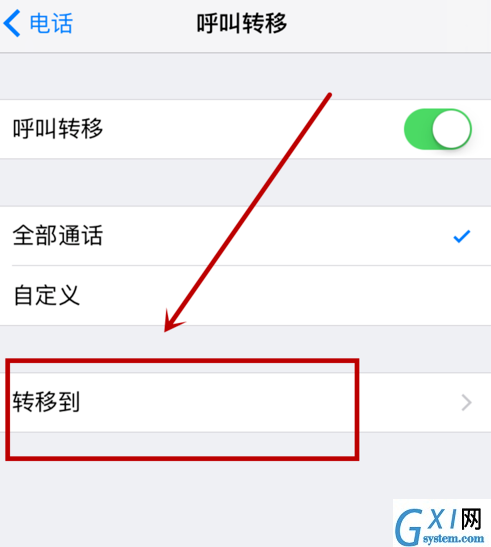 iphone设置呼叫转移的操作流程截图