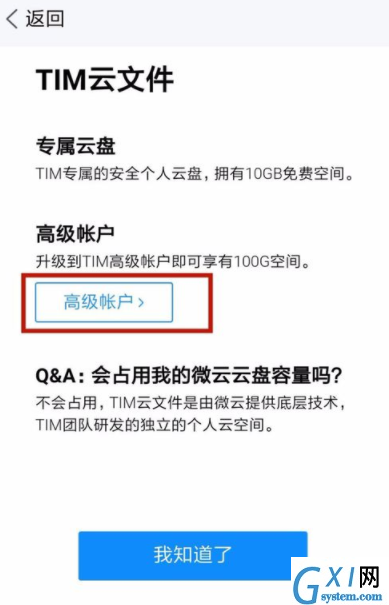 腾讯TIM申请高级帐户的具体操作介绍截图