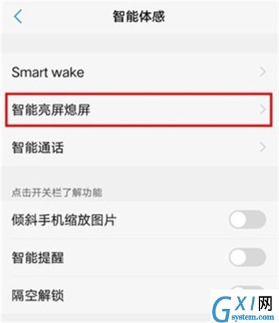 在vivoy91中关闭抬手亮屏的方法介绍截图