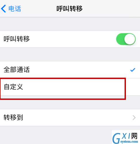 iphone设置呼叫转移的操作流程截图