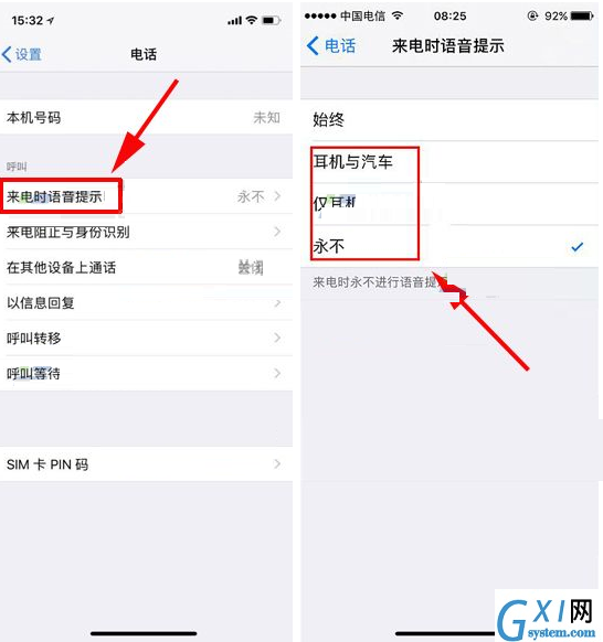 iPhone X设置来电语音提示的基础操作截图