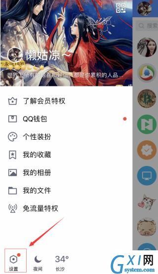 qq隐藏网络状态的具体步骤截图