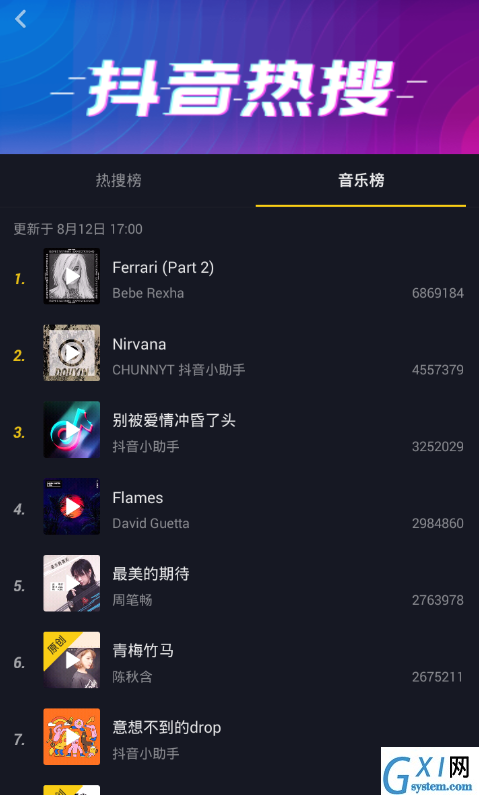 抖音热搜音乐排行榜查看教程截图