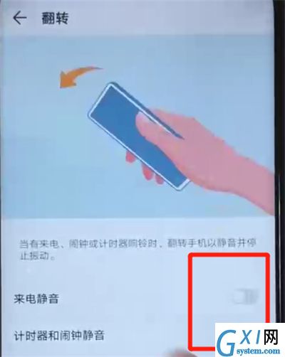 荣耀20i中设置翻转静音的使用方法截图