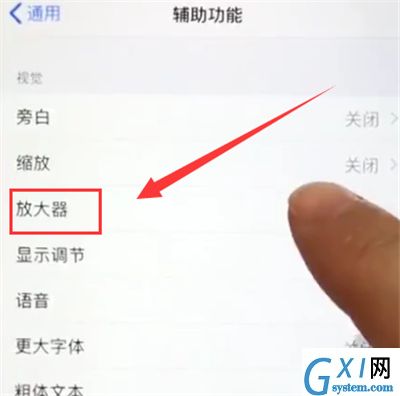 苹果6plus中打开放大器的简单操作截图