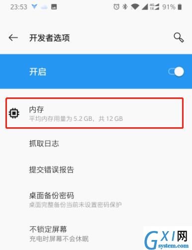 一加7pro中查看运行内存的操作步骤截图