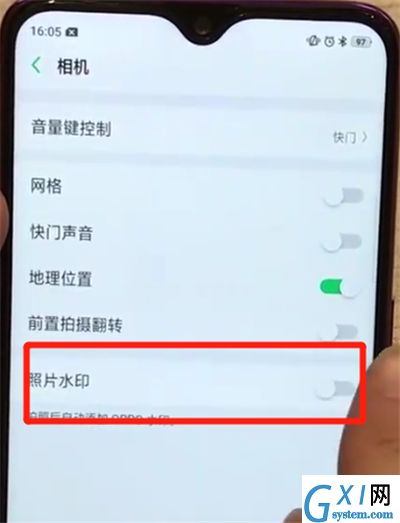 oppoa7x中关闭照片水印的简单步骤截图
