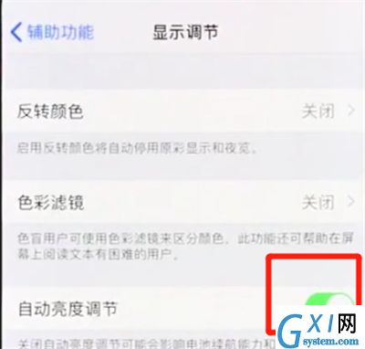 iphonex中关闭自动亮度调节的操作步骤截图