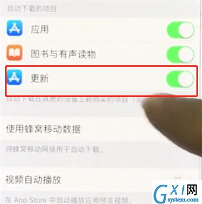 iphonex中关闭软件自动更新的操作步骤截图