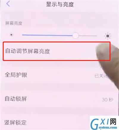 vivonex中关闭自动调节亮度的操作方法截图