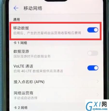 华为nova3e中打开流量的具体使用方法截图