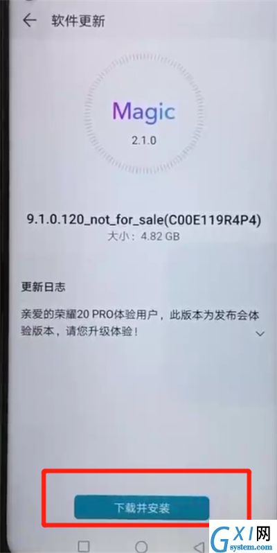 荣耀20pro中进行更新系统的操作教程截图