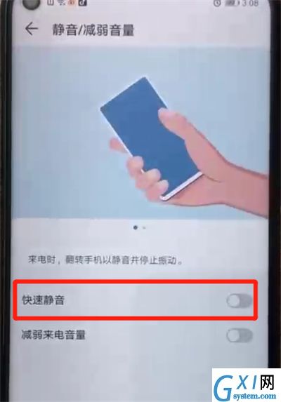 荣耀20pro中设置翻转静音的操作教程截图