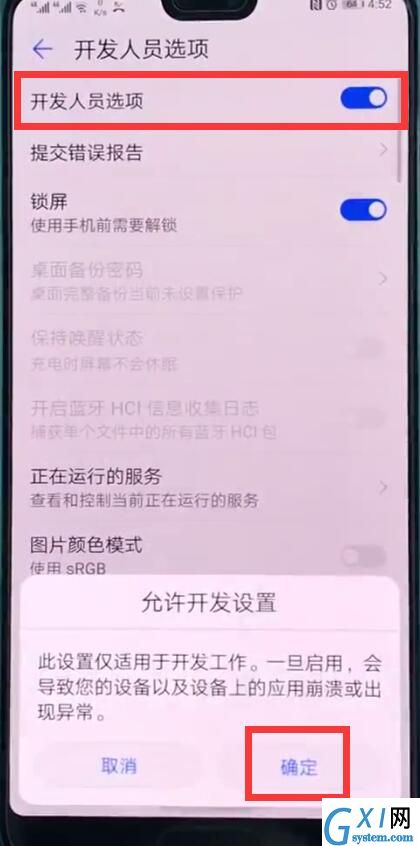 华为p20中打开开发人员选项的操作步骤截图