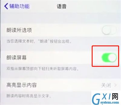 ios12中打开屏幕朗读的操作步骤截图