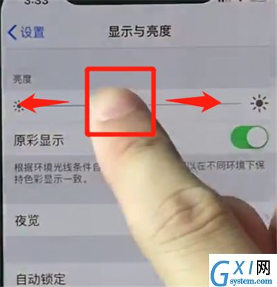 iphonex中调整手机亮度的操作步骤截图