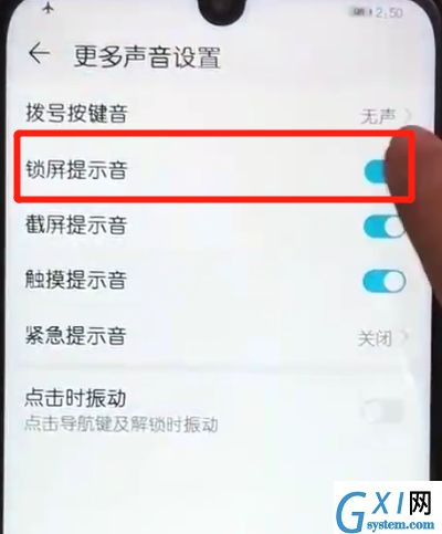 荣耀10青春版关闭锁屏提示音的操作过程截图