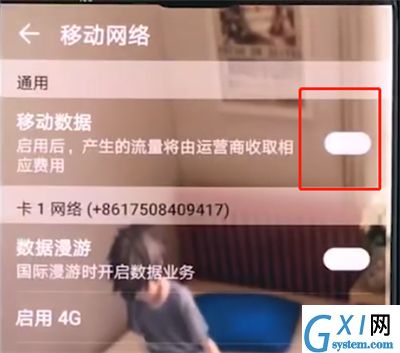 华为手机中打开流量的简单操作步骤截图